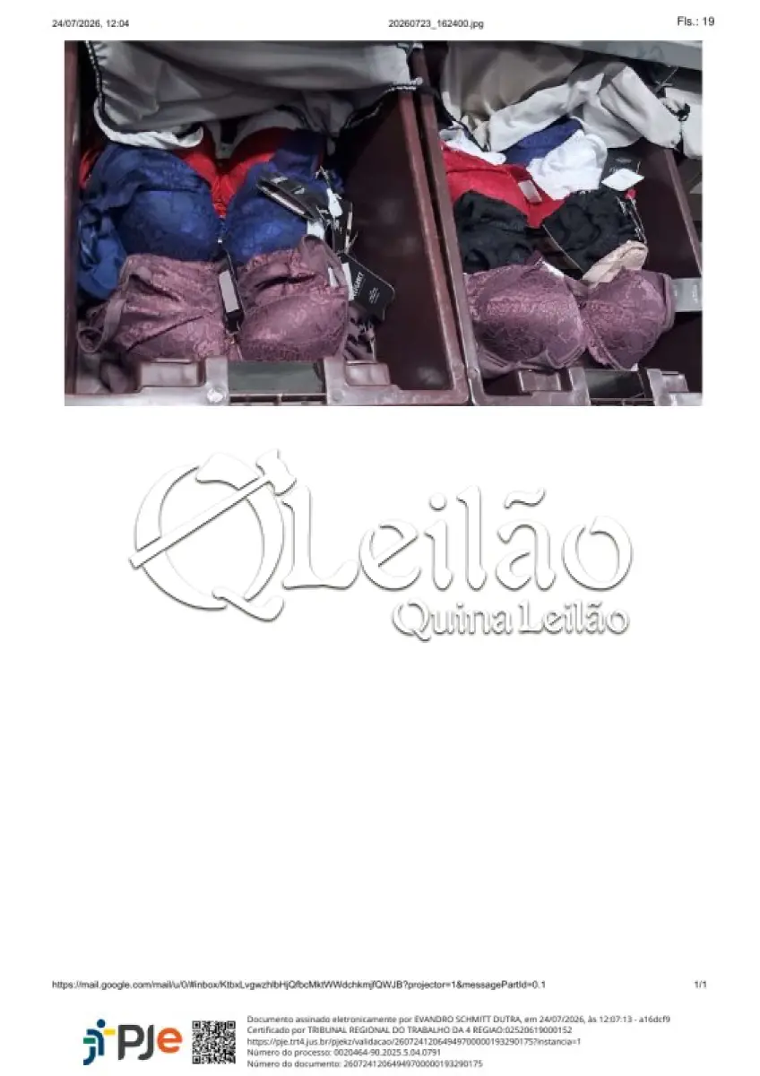 LOTE 001 - Lote de 100 sutiãs Elegance novos, com etiqueta