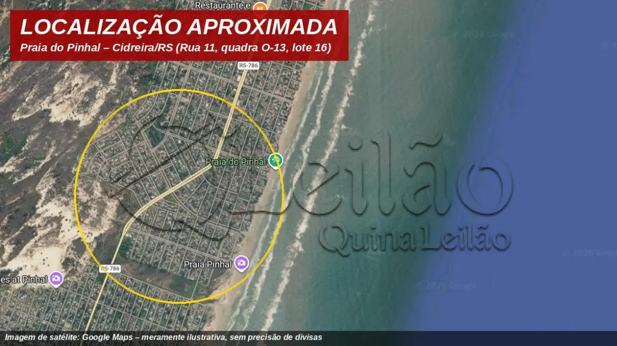 LOTE 001 - Terreno de 350 m² na Praia do Pinhal — Cidreira/RS