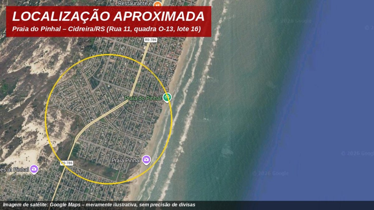 TERRENO DE 350 M² NA PRAIA DO PINHAL – CIDREIRA/RS